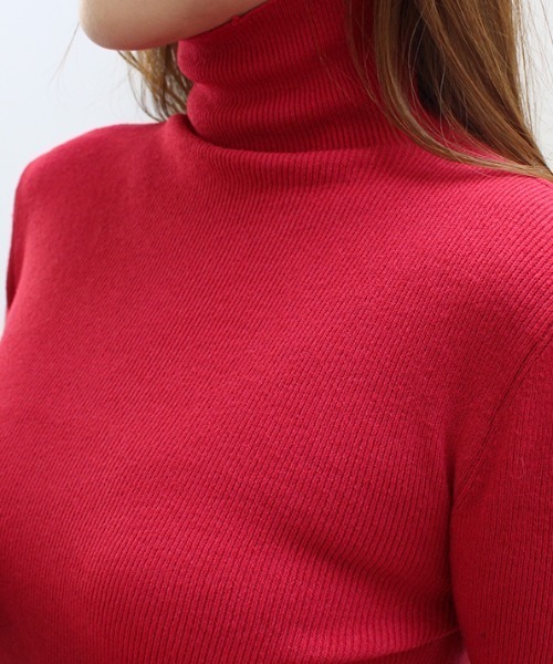 MODE ROBE（モードローブ）の「タートルネックニットソー（ニット/セーター・レディース・ブラック/ベージュ/レッド/アイボリー・FREE）」の13枚目の写真