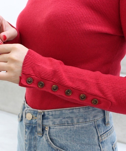 MODE ROBE（モードローブ）の「タートルネックニットソー（ニット/セーター・レディース・ブラック/ベージュ/レッド/アイボリー・FREE）」の14枚目の写真