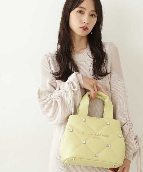 JILL by JILL STUART(ジルバイジルスチュアート)の「◇シャインキルトトート(トートバッグ・レディース・イエロー/ピンク/ブラック/ゴールド・FREE)」の12枚目の写真