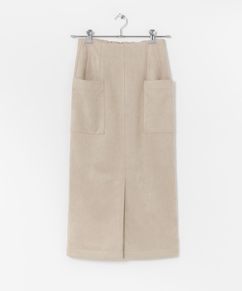 ITEMS URBANRESEARCH(アイテムズ アーバンリサーチ)の「フェイクスエードタイトスカート(スカート・レディース・モカ/チャコールグレー/パープル/グレー系その他/グリーン・FREE)」の10枚目の写真