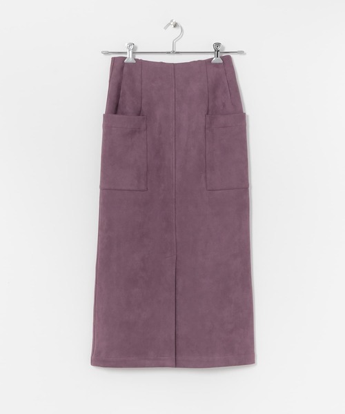 ITEMS URBANRESEARCH(アイテムズ アーバンリサーチ)の「フェイクスエードタイトスカート(スカート・レディース・モカ/チャコールグレー/パープル/グレー系その他/グリーン・FREE)」の8枚目の写真