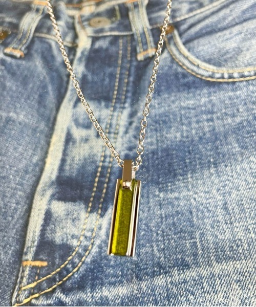 ARCHIVER（アーカイバ）の「【W】【it】【サージカルステンレス316L】金属アレルギー対応　ジルコニアプレートネックレス（ネックレス・メンズ・オリーブ/ブラウン/ブラック・FREE）」の3枚目の写真