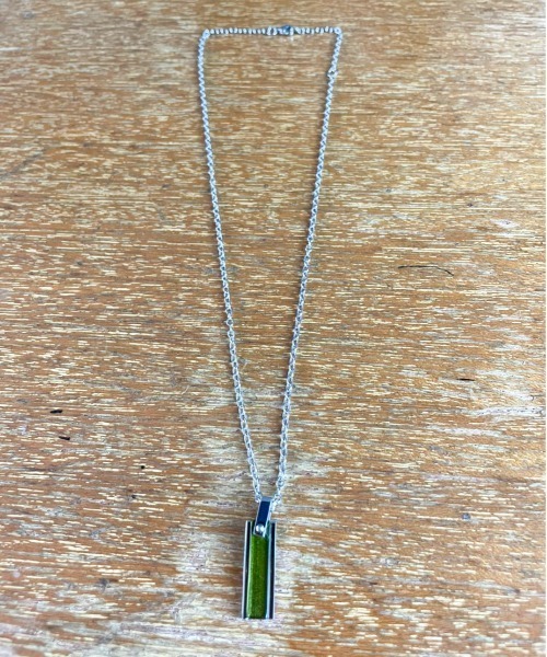 ARCHIVER（アーカイバ）の「【W】【it】【サージカルステンレス316L】金属アレルギー対応　ジルコニアプレートネックレス（ネックレス・メンズ・オリーブ/ブラウン/ブラック・FREE）」の7枚目の写真