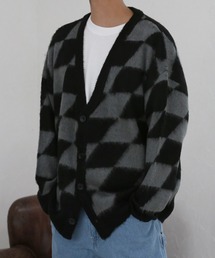 【BEL】Vネック ビッグシルエット モヘヤタッチ カーディガン(RS/)