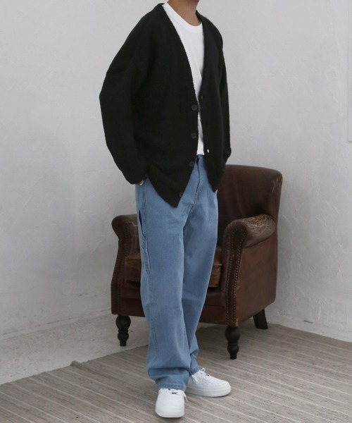 CERCA（チェルカ）の「【BEL】Vネック ビッグシルエット モヘヤタッチ カーディガン(RS/)（カーディガン/ボレロ・メンズ・ブラック/チャコールグレー/ブラック系その他/ホワイト系その他2/ベージュ系その他3/ホワイト系その他/ブラウン/ベージュ系その他2/グレー系その他2/パープル/マスタード/ベージュ・LARGE/MEDIUM）」の21枚目の写真