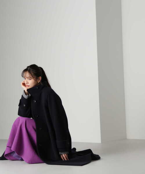 NATURAL BEAUTY BASIC（ナチュラルビューティーベーシック）の「カルゼカラースカート（スカート・レディース・ブルー/パープル/ベージュ・SMALL/MEDIUM）」の3枚目の写真