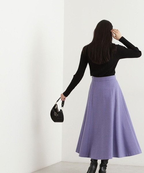 NATURAL BEAUTY BASIC（ナチュラルビューティーベーシック）の「カルゼカラースカート（スカート・レディース・ブルー/パープル/ベージュ・SMALL/MEDIUM）」の9枚目の写真