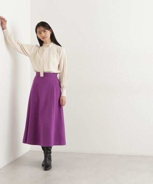 NATURAL BEAUTY BASIC（ナチュラルビューティーベーシック）の「カルゼカラースカート（スカート・レディース・ブルー/パープル/ベージュ・SMALL/MEDIUM）」の15枚目の写真