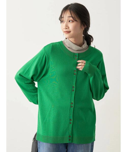 CRAFT STANDARD BOUTIQUE(クラフトスタンダードブティック)の「二つボタンカーディガン(カーディガン/ボレロ・レディース・ブルー/ブラック/グリーン/イエロー・FREE)」の19枚目の写真