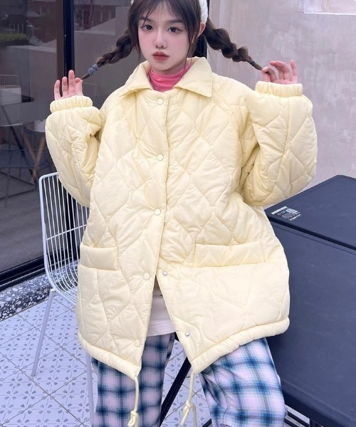 新品【rosymonster】キルティングボアコート☆イエロー 新品【rosymonster】キルティングボアコート☆イエロー DAY CLOSET