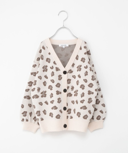 GLOBAL WORK(グローバルワーク)の「フワフワHug me柄カーディガン/295083(カーディガン/ボレロ・キッズ・ブラウン系その他/ホワイト系その他2/ライトグレー/ブラック・110cm/100cm/120cm/130cm/140cm/150cm/160cm)」の4枚目の写真