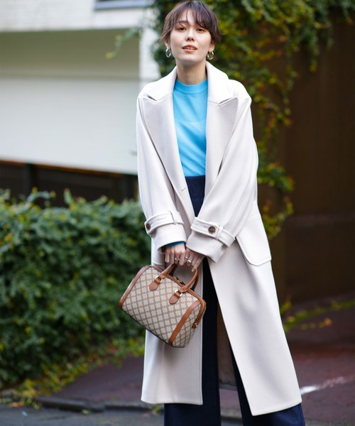 N.(N. Natural Beauty Basic)(エヌエヌナチュラルビューティーベーシック)の「【S Size Line】◆テックメルトンビックカラーチェスターコート(チェスターコート・レディース・ブルー/ナチュラル/モカ・SMALL/MEDIUM)」の3枚目の写真