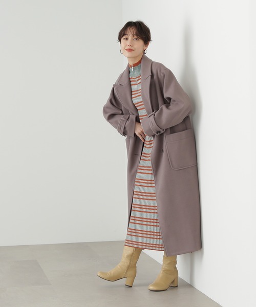 N.(N. Natural Beauty Basic)(エヌエヌナチュラルビューティーベーシック)の「【S Size Line】◆テックメルトンビックカラーチェスターコート(チェスターコート・レディース・ブルー/ナチュラル/モカ・SMALL/MEDIUM)」の8枚目の写真