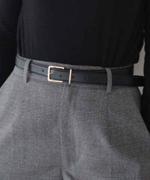 AMBIENT（アンビエント）の「ｽﾘｰｸﾍﾞﾙﾄ（ベルト・レディース・ブラック/アイボリー・FREE）」の2枚目の写真