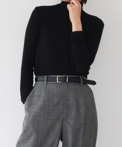 AMBIENT（アンビエント）の「ｽﾘｰｸﾍﾞﾙﾄ（ベルト・レディース・ブラック/アイボリー・FREE）」の5枚目の写真