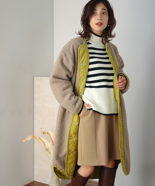 Bou Jeloud（ブージュルード）の「ラウンドキルトコート（その他アウター・レディース・イエロー/ライトカーキ/チャコールグレー・FREE）」の16枚目の写真