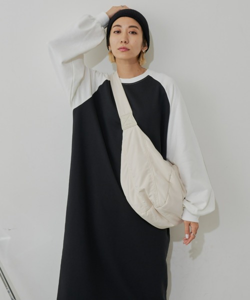 Auntie Rosa Holiday（アンティローザホリデー）の「TC裏毛ラグランワンピース（ワンピース・レディース・ネイビー/ナチュラル/チャコールグレー・FREE）」の4枚目の写真