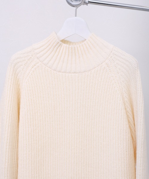 ap retro(アプレトロ)の「ハイネックニットワンピース 指抜き袖(ワンピース・レディース・ブラック/アイボリー/杢グレー・FREE)」の8枚目の写真