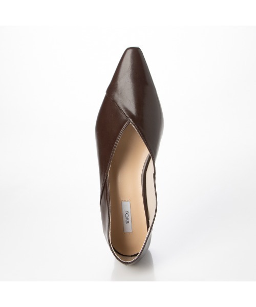 EVOL(イーボル)の「【EVOL】Vカットポインテッドスタックヒールパンプス IU5031(パンプス・レディース・ブラック/アイボリー/ブラック×ブラック/シルバー/ベージュ/ブラウン/ブロンズ/シルバーグレー/レオパード/ブラウン系その他・23.0cm/23.5cm/24.0cm/24.5cm/25.0cm/22.0cm/22.5cm)」の13枚目の写真