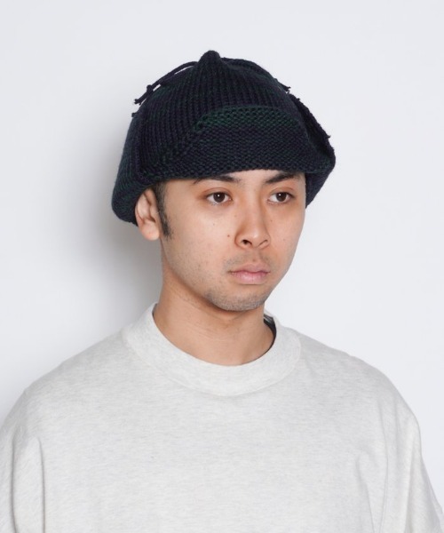HIGHLAND 2000（ハイランドトゥーサウザンド）の「【HIGHLAND 2000】HELMET BRITSHWOOL（キャップ・メンズ・ネイビー/ブラウン系その他・FREE）」の5枚目の写真