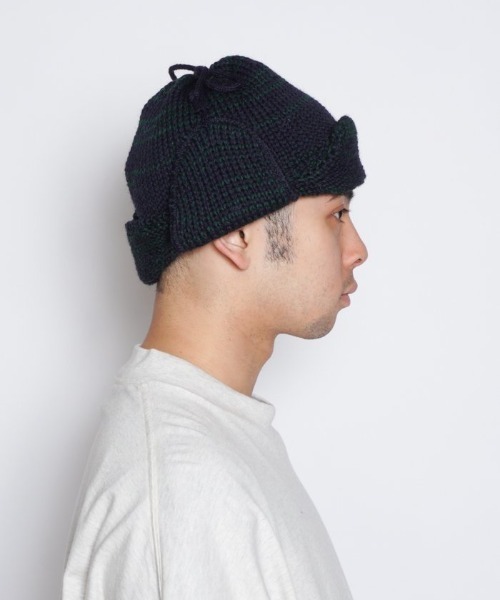 HIGHLAND 2000（ハイランドトゥーサウザンド）の「【HIGHLAND 2000】HELMET BRITSHWOOL（キャップ・メンズ・ネイビー/ブラウン系その他・FREE）」の6枚目の写真