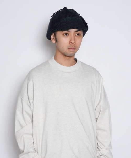HIGHLAND 2000（ハイランドトゥーサウザンド）の「【HIGHLAND 2000】HELMET BRITSHWOOL（キャップ・メンズ・ネイビー/ブラウン系その他・FREE）」の8枚目の写真