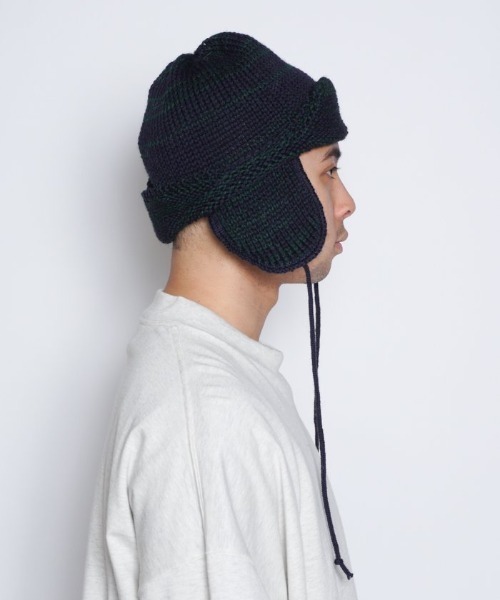 HIGHLAND 2000（ハイランドトゥーサウザンド）の「【HIGHLAND 2000】HELMET BRITSHWOOL（キャップ・メンズ・ネイビー/ブラウン系その他・FREE）」の9枚目の写真
