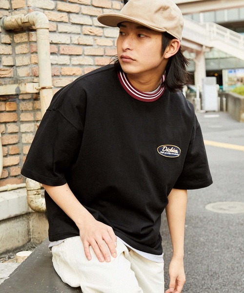 Dickies/ディッキーズ サークルロゴ刺繍 リブライン オーバー