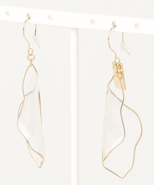The Rule（ザルール）の「The Rule ザルール : Mussel hook pierced ER : マッスルフック　ピアス（ピアス（両耳用）・レディース・クリア/グリーン/ベージュ・FREE）」の3枚目の写真