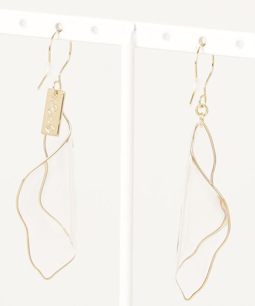 The Rule（ザルール）の「The Rule ザルール : Mussel hook pierced ER : マッスルフック　ピアス（ピアス（両耳用）・レディース・クリア/グリーン/ベージュ・FREE）」の6枚目の写真