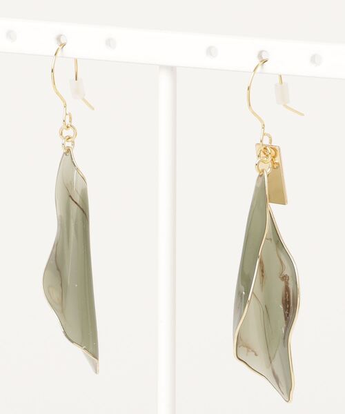 The Rule（ザルール）の「The Rule ザルール : Mussel hook pierced ER : マッスルフック　ピアス（ピアス（両耳用）・レディース・クリア/グリーン/ベージュ・FREE）」の5枚目の写真