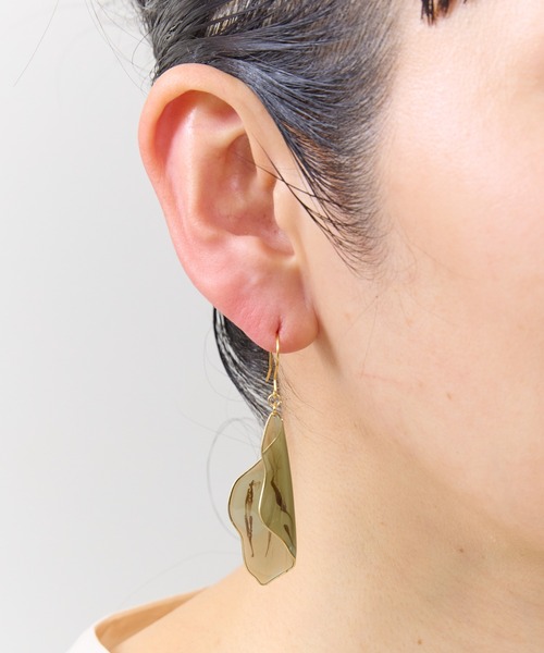 The Rule（ザルール）の「The Rule ザルール : Mussel hook pierced ER : マッスルフック　ピアス（ピアス（両耳用）・レディース・クリア/グリーン/ベージュ・FREE）」の4枚目の写真