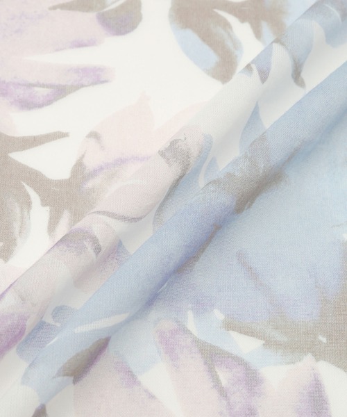 ROPE' PICNIC（ロペピクニック）の「シュシュ付きフラワーオーガニックコットンスカーフ（バンダナ/スカーフ・レディース・イエロー系その他/ダークラベンダー/グリーン系その他・FREE）」の9枚目の写真