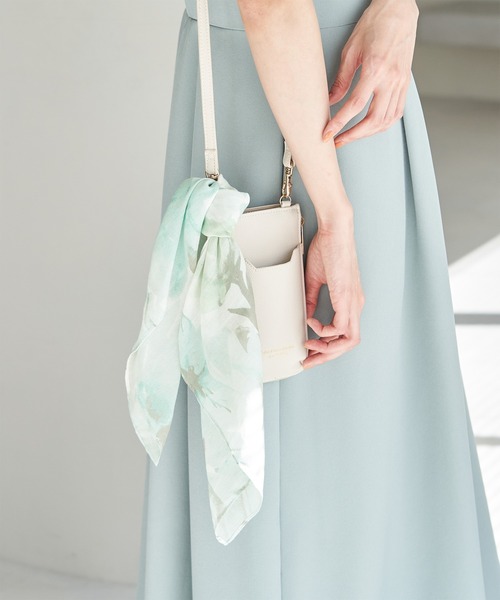 ROPE' PICNIC（ロペピクニック）の「シュシュ付きフラワーオーガニックコットンスカーフ（バンダナ/スカーフ・レディース・イエロー系その他/ダークラベンダー/グリーン系その他・FREE）」の14枚目の写真