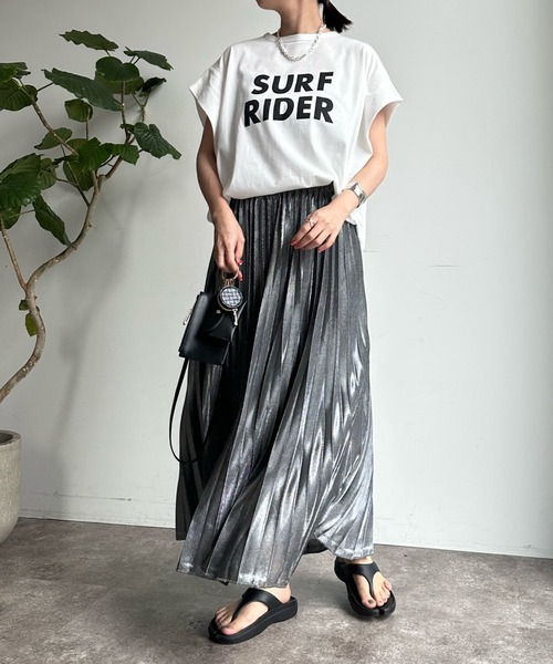 DouDou（ドゥドゥ）の「【WEB限定】ラメプリーツスカート（スカート・レディース・ブラック/シルバー・FREE）」の15枚目の写真