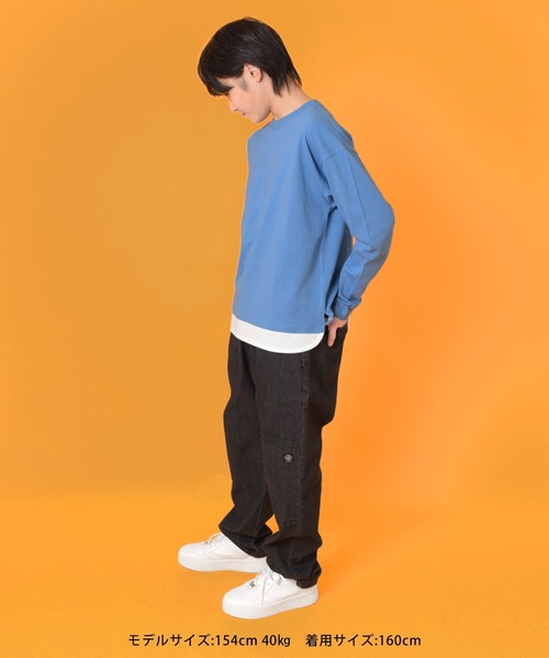 GLAZOS（グラソス）の「裾レイヤード長袖Tシャツ（Tシャツ/カットソー・キッズ・グリーン/グレー/ブルー/チャコールグレー・140cm/170cm/150cm/160cm）」の14枚目の写真