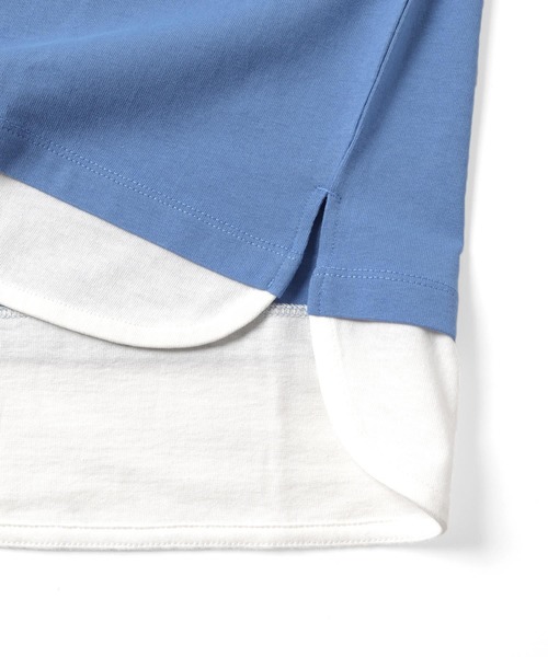 GLAZOS（グラソス）の「裾レイヤード長袖Tシャツ（Tシャツ/カットソー・キッズ・グリーン/グレー/ブルー/チャコールグレー・140cm/170cm/150cm/160cm）」の20枚目の写真