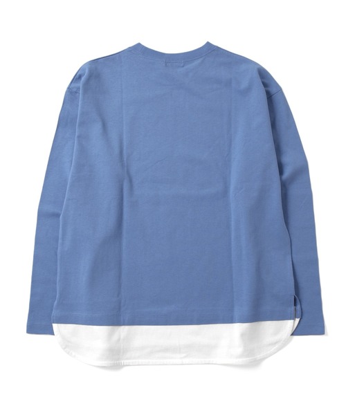 GLAZOS（グラソス）の「裾レイヤード長袖Tシャツ（Tシャツ/カットソー・キッズ・グリーン/グレー/ブルー/チャコールグレー・140cm/170cm/150cm/160cm）」の21枚目の写真