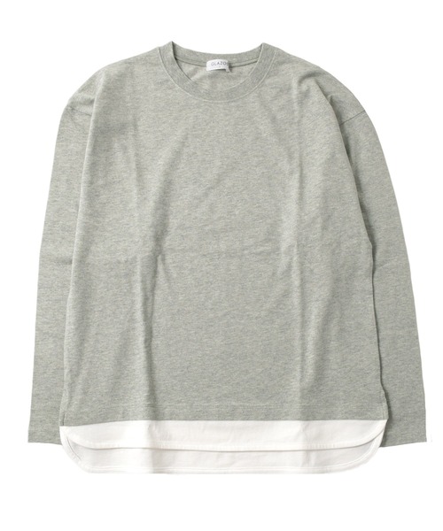 GLAZOS（グラソス）の「裾レイヤード長袖Tシャツ（Tシャツ/カットソー・キッズ・グリーン/グレー/ブルー/チャコールグレー・140cm/170cm/150cm/160cm）」の7枚目の写真