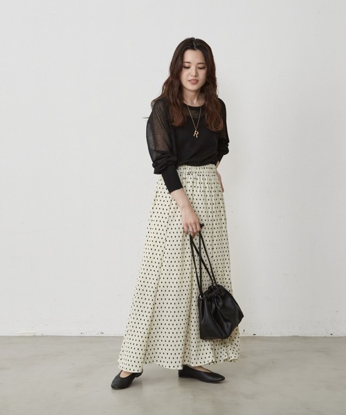 Shelly island（シェリーアイランド）の「シアーニットトップス（ニット/セーター・レディース・ブラック/ホワイト/グリーン/ピンク・FREE）」の20枚目の写真