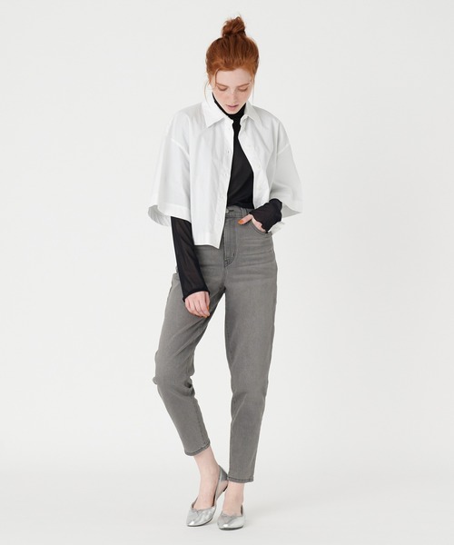 Levi's(リーバイス)の「Levi's/リーバイス 【WEB限定】 HIGH WAISTED マムジーンズ グレー COSMIC CHATTER(デニムパンツ・レディース・ブラック・23inch/24inch/25inch/26inch/27inch/28inch)」の7枚目の写真