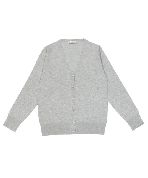 TOKYO SHIRTS(トウキョウシャツ)の「ベーシック Vネックニットカーディガン(カーディガン/ボレロ・レディース・トップグレー/ラベンダー/エメラルド/ライトイエロー/コバルトブルー/スモークピンク・M/L)」の2枚目の写真