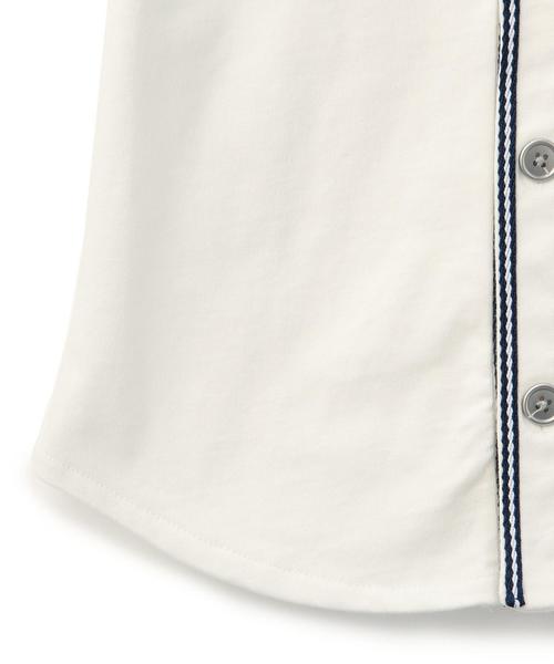 green label relaxing（グリーンレーベルリラクシング）の「【KIDS】ベースボールTシャツ SS（Tシャツ/カットソー・キッズ・オフホワイト/ネイビー・95/S/105/M/115/L/125）」の6枚目の写真