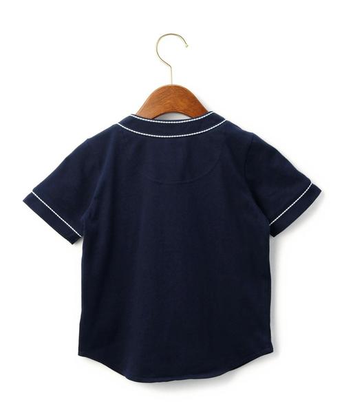 green label relaxing（グリーンレーベルリラクシング）の「【KIDS】ベースボールTシャツ SS（Tシャツ/カットソー・キッズ・オフホワイト/ネイビー・95/S/105/M/115/L/125）」の10枚目の写真