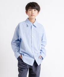 GLAZOS | ストライプ・ロゴ刺繍シャツ(シャツ/ブラウス)