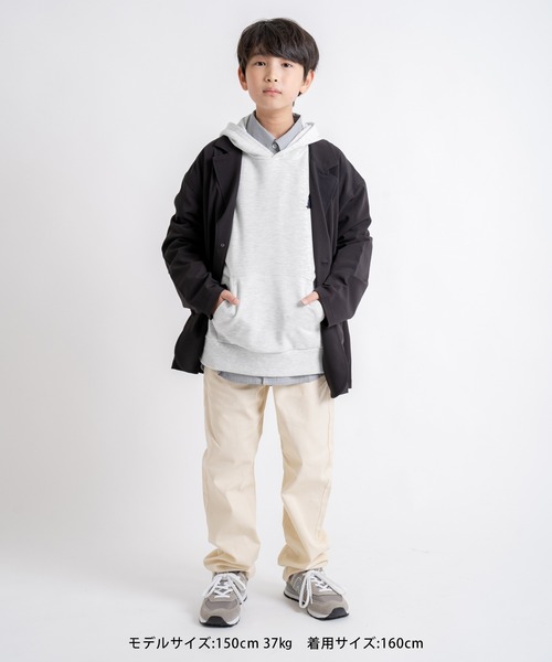 GLAZOS（グラソス）の「ストライプ・ロゴ刺繍シャツ（シャツ/ブラウス・キッズ・インディゴブルー/ブルー/グレー・150cm/140cm/170cm/160cm）」の11枚目の写真