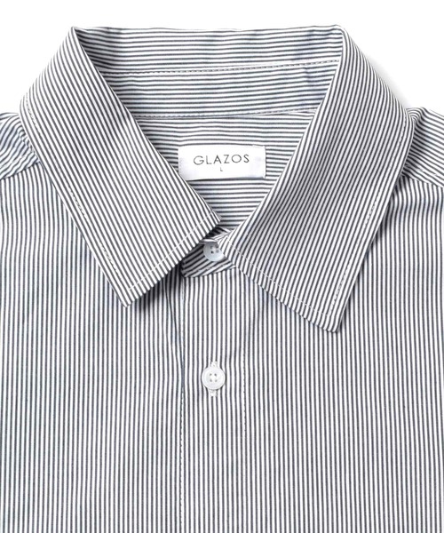 GLAZOS（グラソス）の「ストライプ・ロゴ刺繍シャツ（シャツ/ブラウス・キッズ・インディゴブルー/ブルー/グレー・150cm/140cm/170cm/160cm）」の13枚目の写真