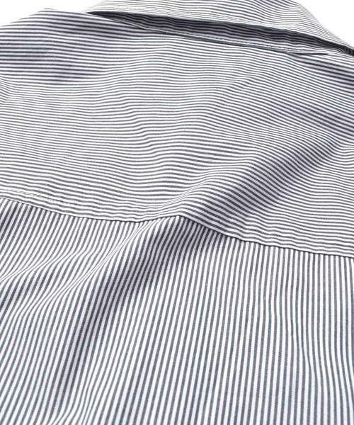 GLAZOS（グラソス）の「ストライプ・ロゴ刺繍シャツ（シャツ/ブラウス・キッズ・インディゴブルー/ブルー/グレー・150cm/140cm/170cm/160cm）」の12枚目の写真