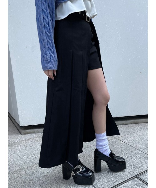 ENVYM（アンビー）の「タックプリーツラップＳＫ（スカート・レディース・ブラック/グレー・FREE）」の18枚目の写真