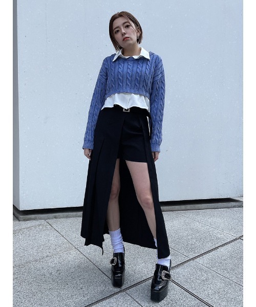ENVYM（アンビー）の「タックプリーツラップSK（スカート